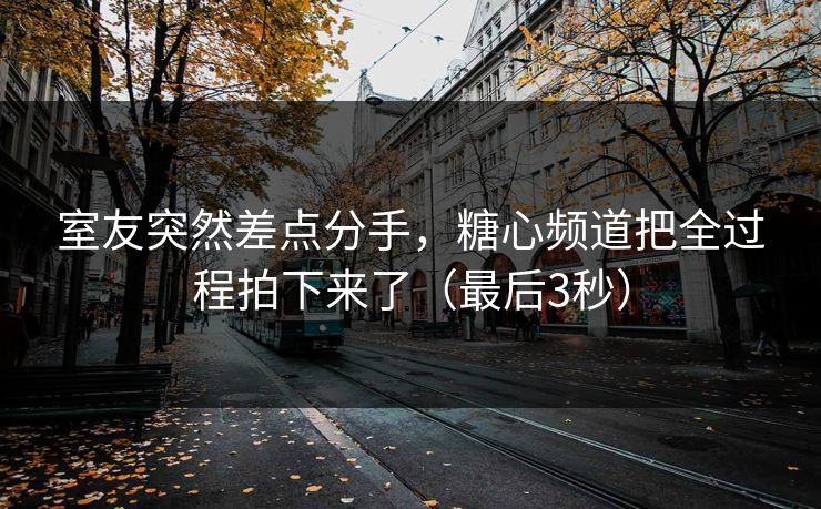 室友突然差点分手，糖心频道把全过程拍下来了（最后3秒）
